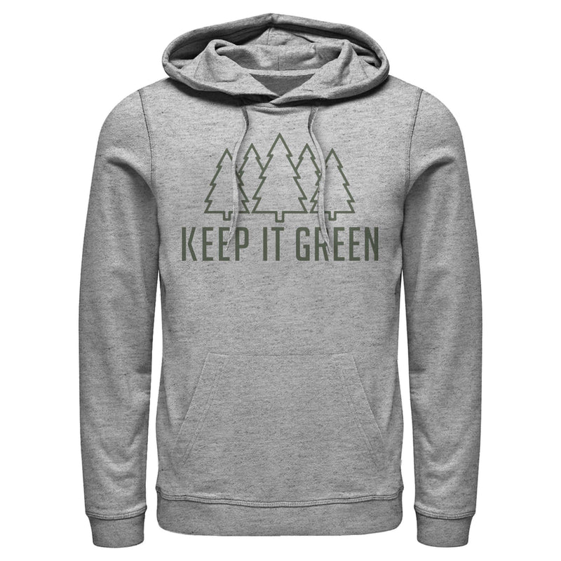 Men's Lost Gods Green Pine Tree Pull Over Hoodie