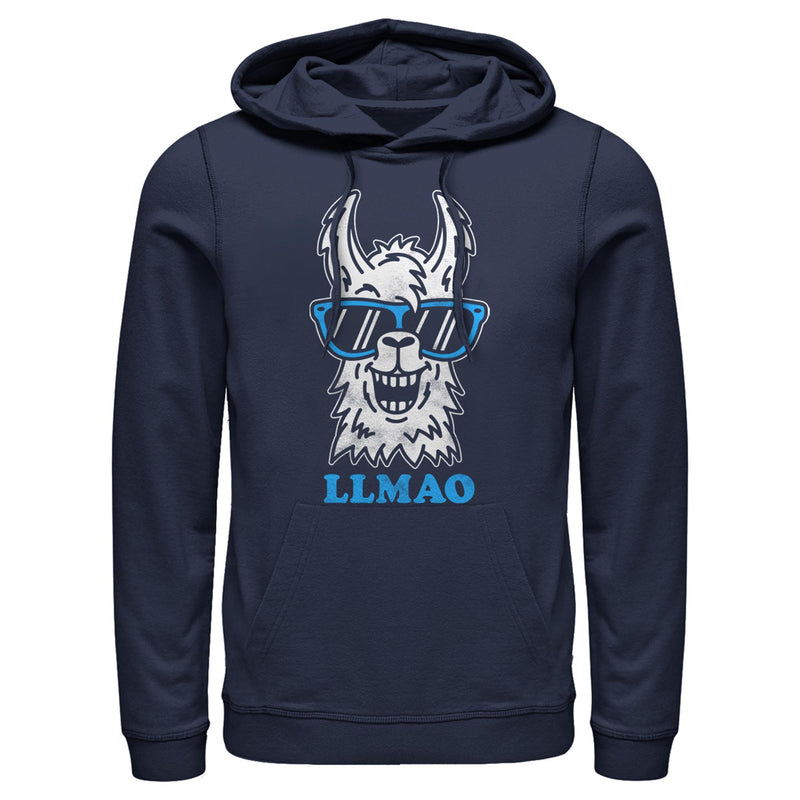 Men's Lost Gods Distressed Laughing My Llama Off Pull Over Hoodie