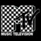 Men's MTV Black and White Check Logo Jogger Pants