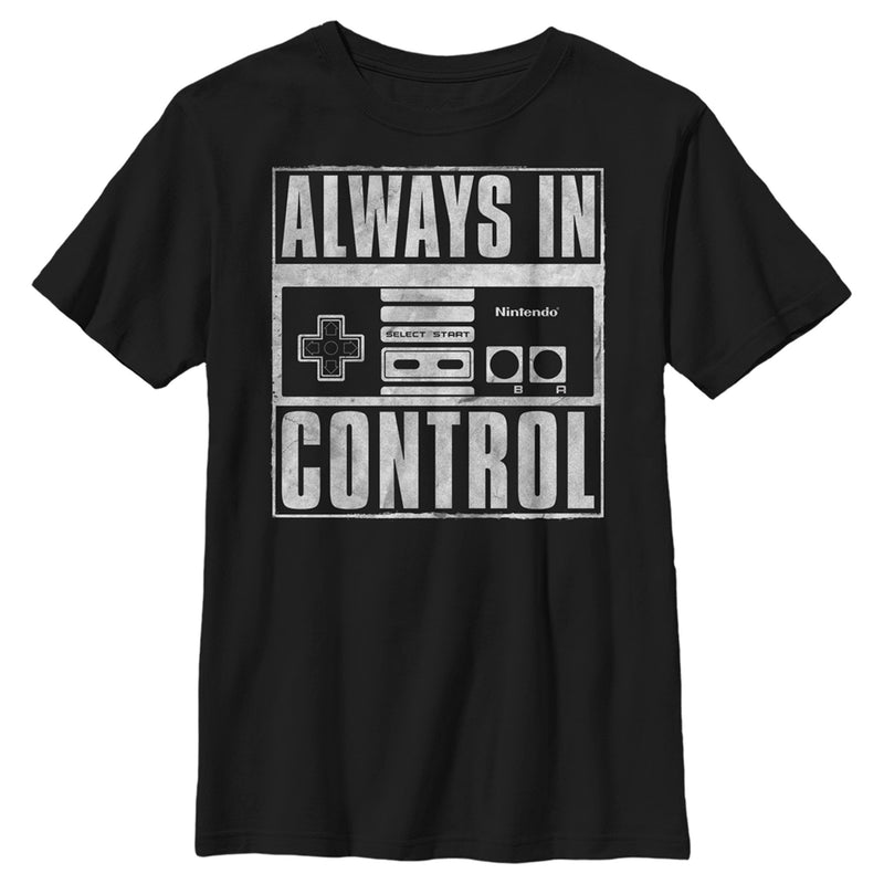 Boy's Nintendo Always in Control Controller Distressed T-Shirt