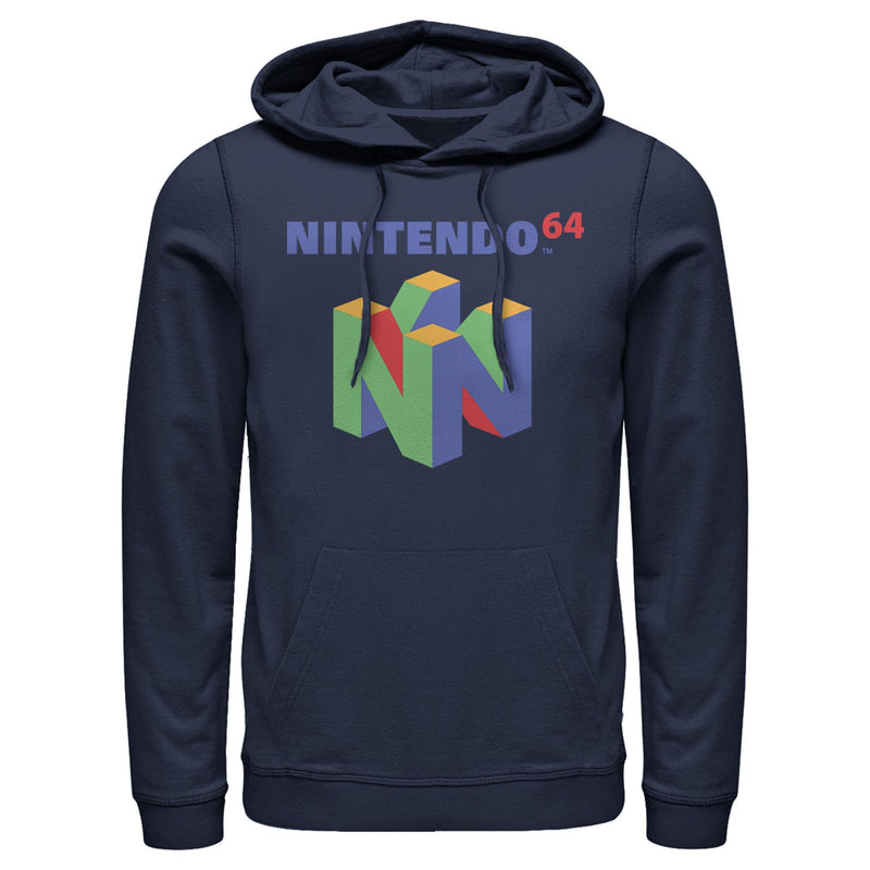 Men's Nintendo 64 Classic Logo Pull Over Hoodie