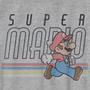 Boy's Nintendo Super Mario Bros. Retro Stripe Mario Logo T-Shirt