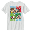 Boy's Nintendo Colorful Character Grid T-Shirt