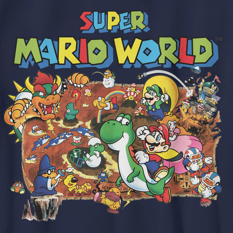Super Mario Heroes Four Squares Youth T-Shirt