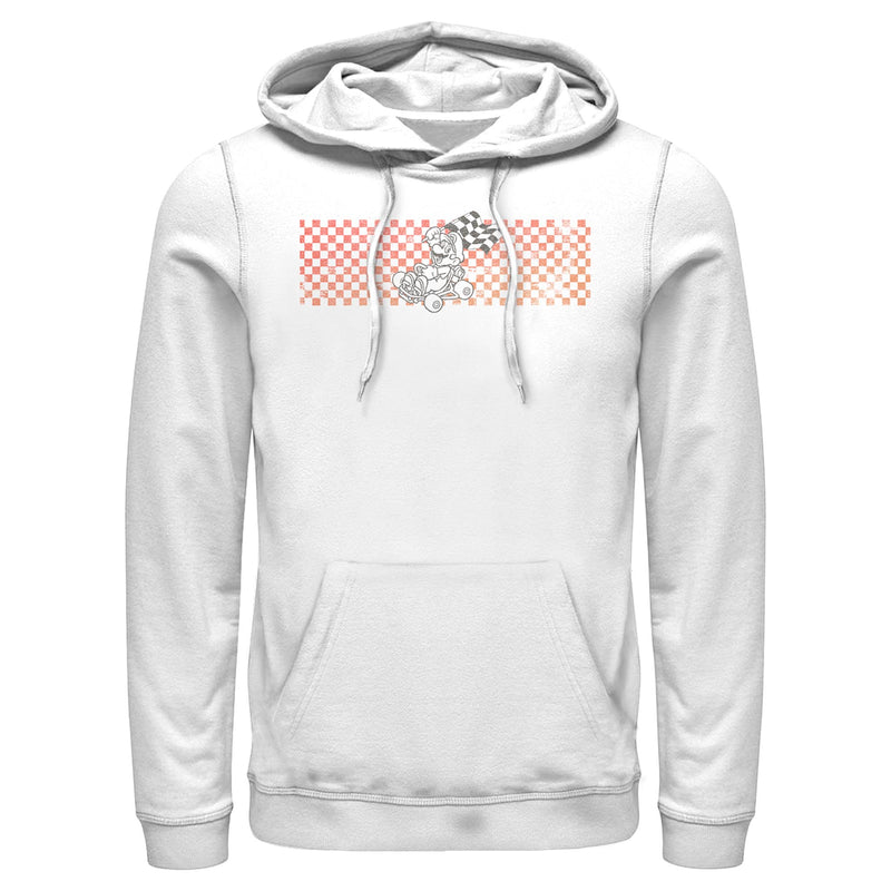 Men's Nintendo Checkered Flag Pull Over Hoodie