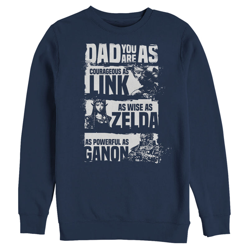 Men's Nintendo Zelda Dad You are Courageous Wise Powerful Sweatshirt