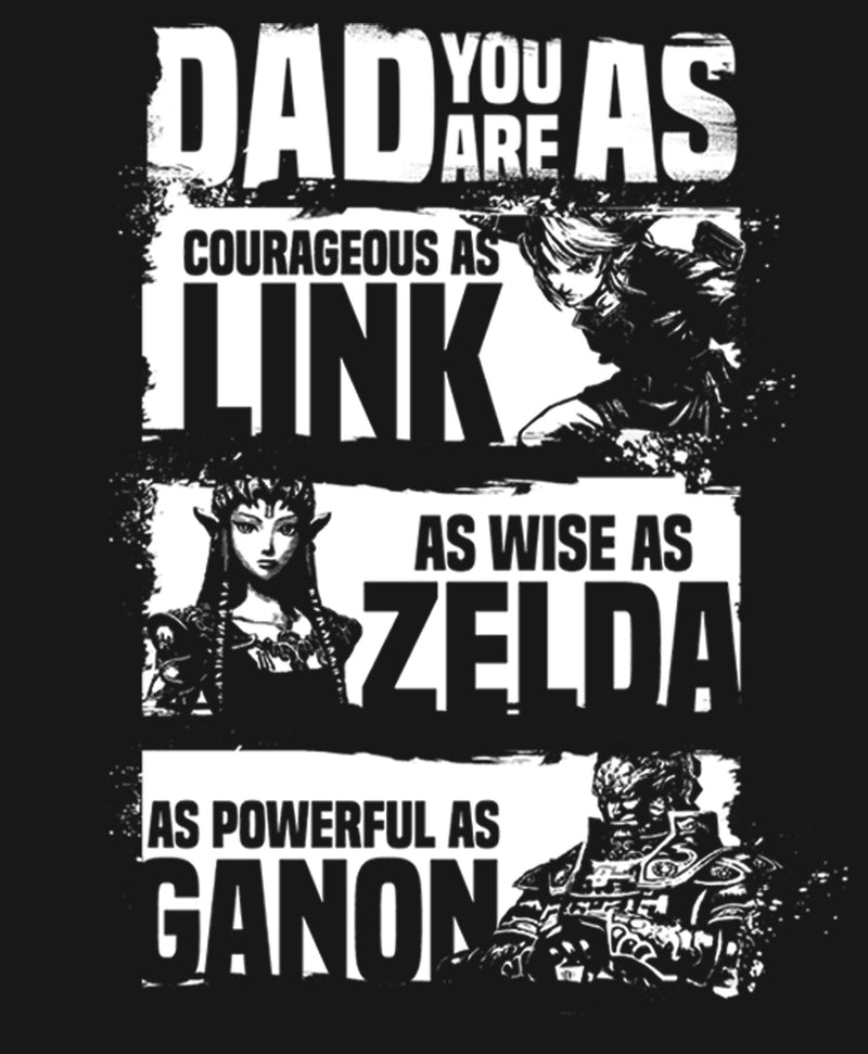 Men's Nintendo Zelda Dad You are Courageous Wise Powerful Long Sleeve Shirt