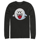 Men's Nintendo Mario Boo Ghost Smile Long Sleeve Shirt