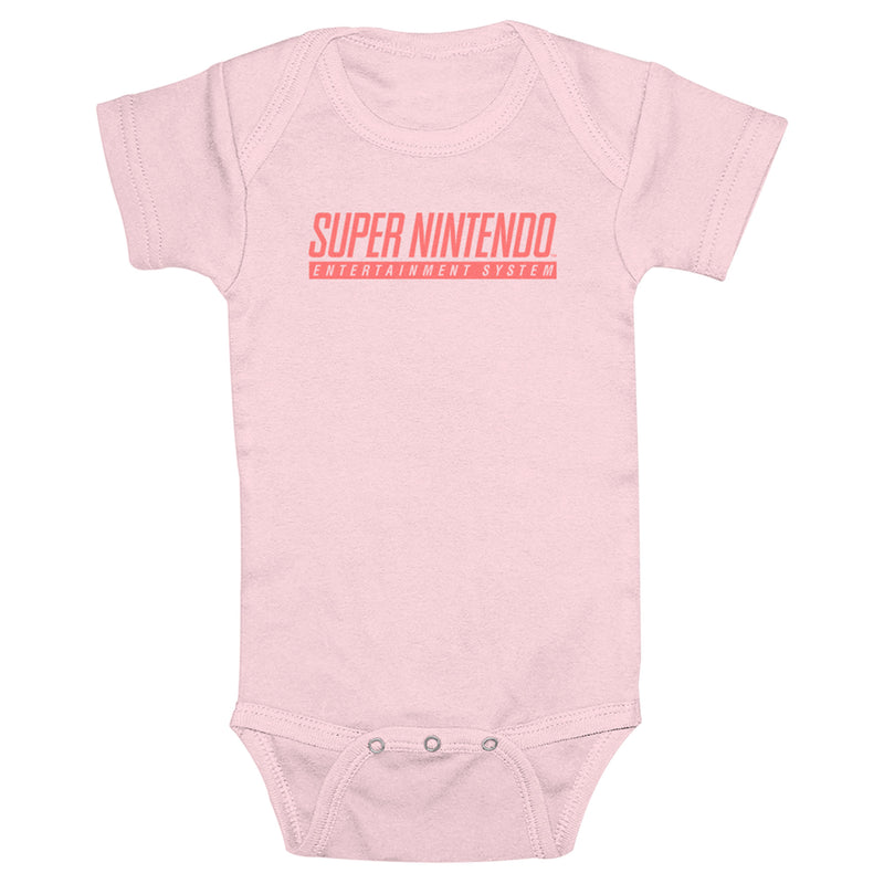 Infant's Nintendo Faded Super Nintendo System Logo Onesie