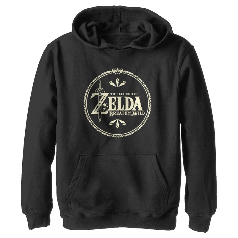 Boy's Nintendo The Legend of Zelda Breath of the Wild Circle Logo Pull Over Hoodie