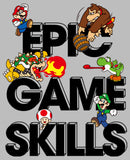 Men's Nintendo Super Mario Epic Game Skills Character Collage T-Shirt