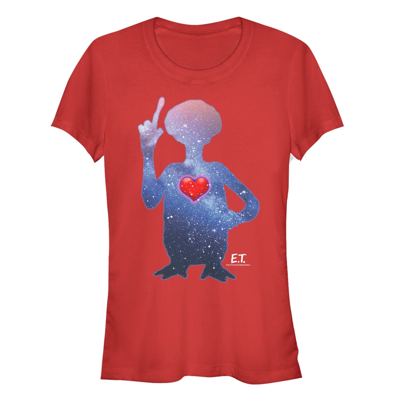Junior's E.T. the Extra-Terrestrial Galactic Alien Heart T-Shirt