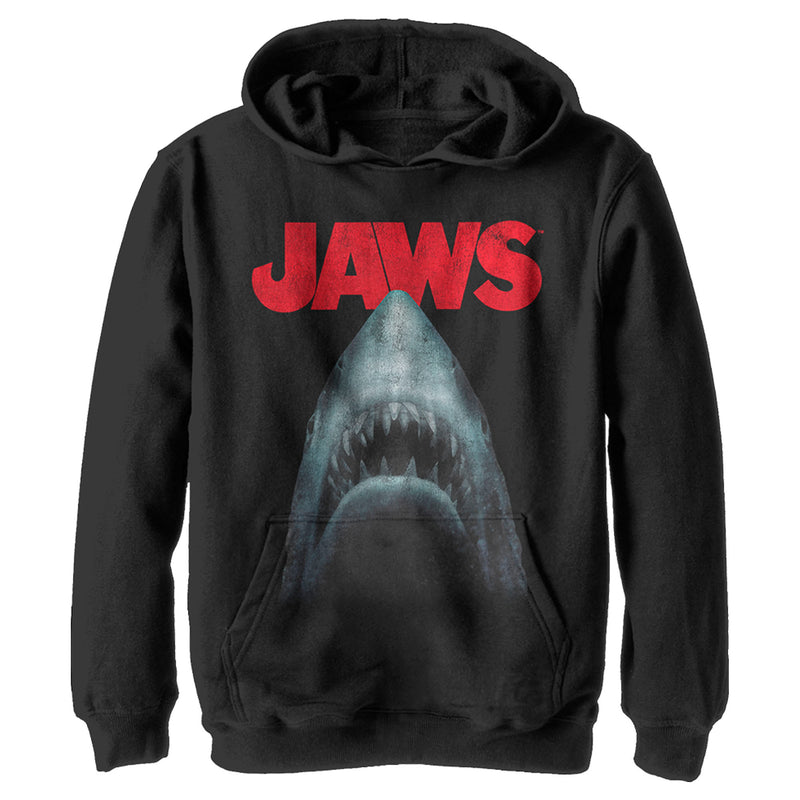 Boy's Jaws Shark Teeth Poster Pull Over Hoodie