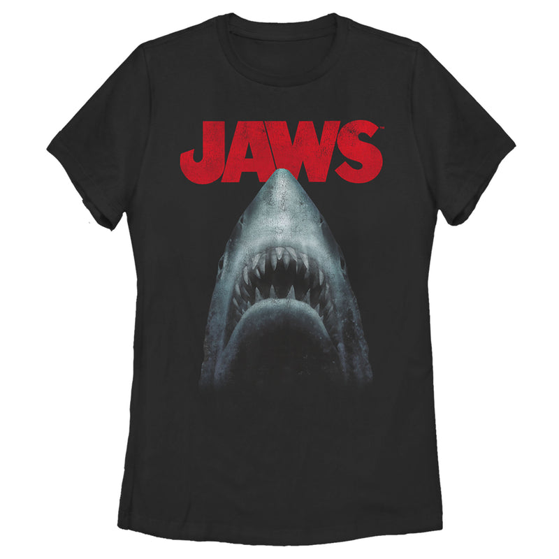 Women's Jaws Shark Teeth Poster T-Shirt