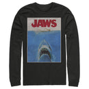 Men's Jaws Retro Distressed Poster Long Sleeve Shirt