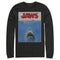 Men's Jaws Retro Distressed Poster Long Sleeve Shirt