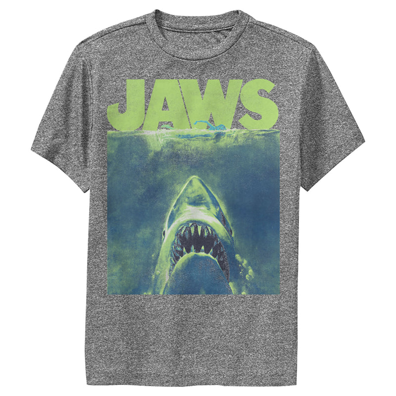 Boy's Jaws Neon Poster Performance Tee