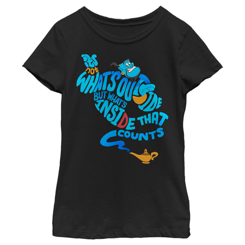 Girl's Aladdin Genie Inside Counts T-Shirt