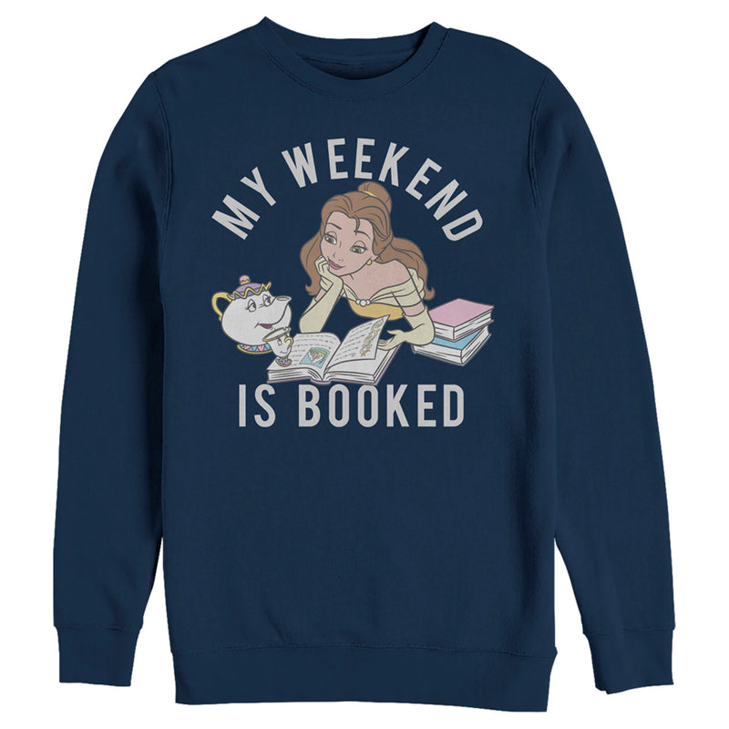 Men's Beauty and the Beast Belle My Weekend Is Booked Sweatshirt