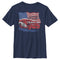 Boy's Cars Lightning McQueen American Flag Race T-Shirt