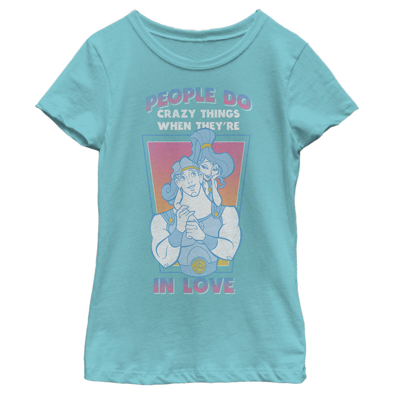 Girl's Hercules Valentine's Day People Do Crazy Things T-Shirt