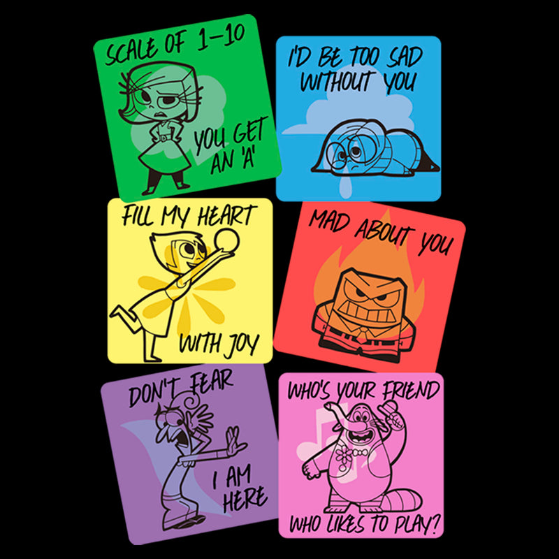 Men's Inside Out Emotions Valentine Cards T-Shirt