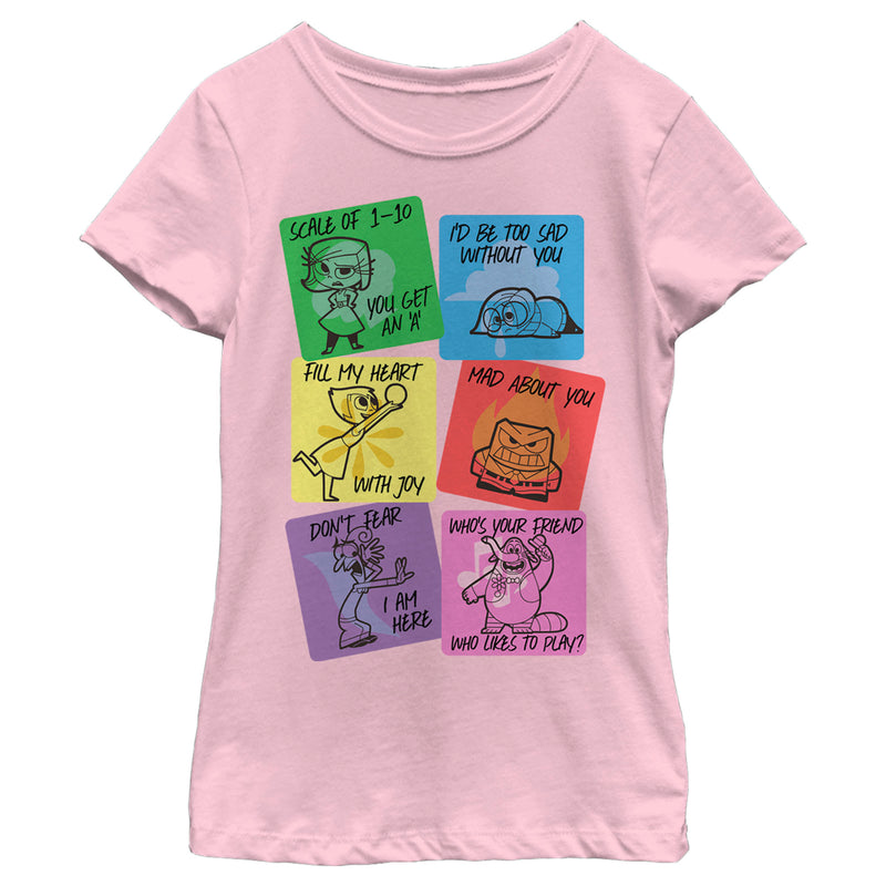 Girl's Inside Out Emotions Valentine Cards T-Shirt