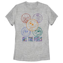 Women's Inside Out All the Feels Emotions Outline T-Shirt