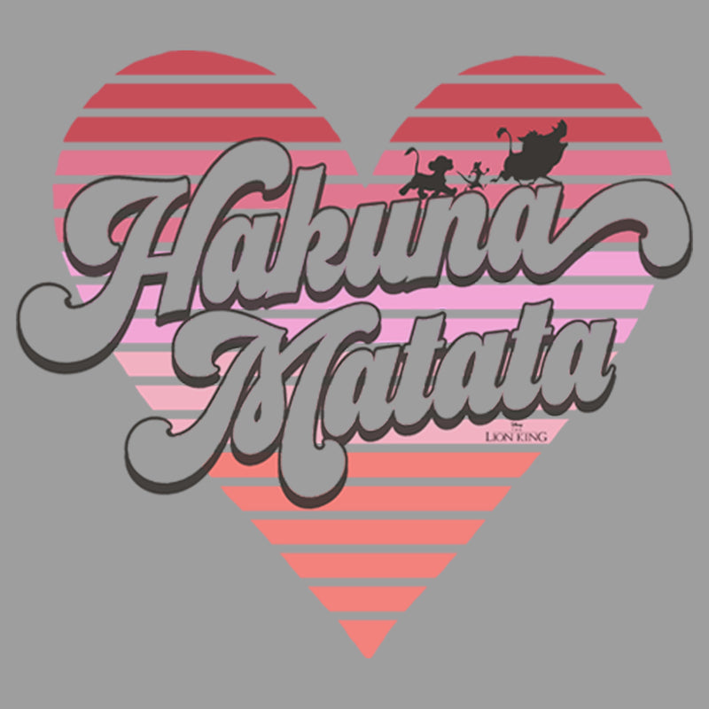 Boy's Lion King Hakuna Matata Stripe Heart Pull Over Hoodie