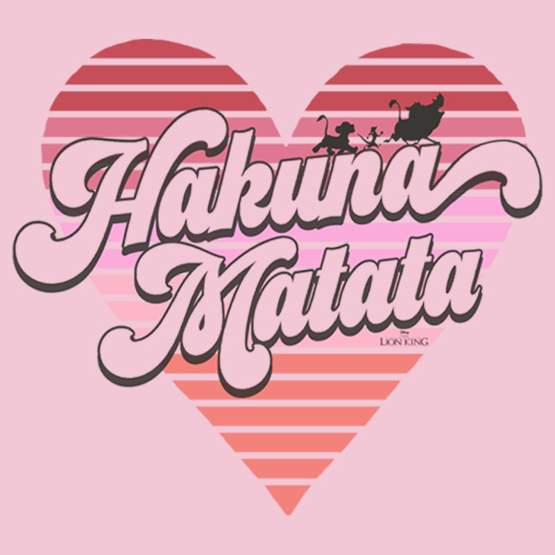 Girl's Lion King Hakuna Matata Stripe Heart T-Shirt