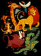 Boy's Lion King Cartoon Jungle Friends T-Shirt