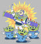 Girl's Toy Story Buzz Lightyear and Aliens T-Shirt