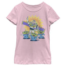 Girl's Toy Story Buzz Lightyear and Aliens T-Shirt