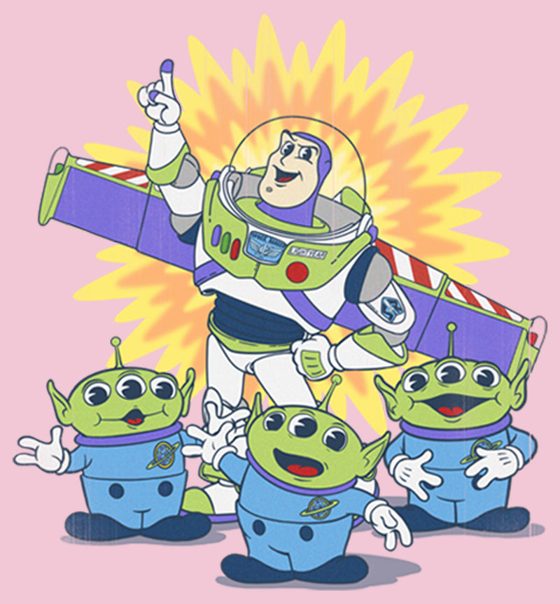 Girl's Toy Story Buzz Lightyear and Aliens T-Shirt