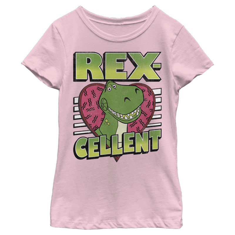 Girl's Toy Story Valentine Rex-Cellent T-Shirt