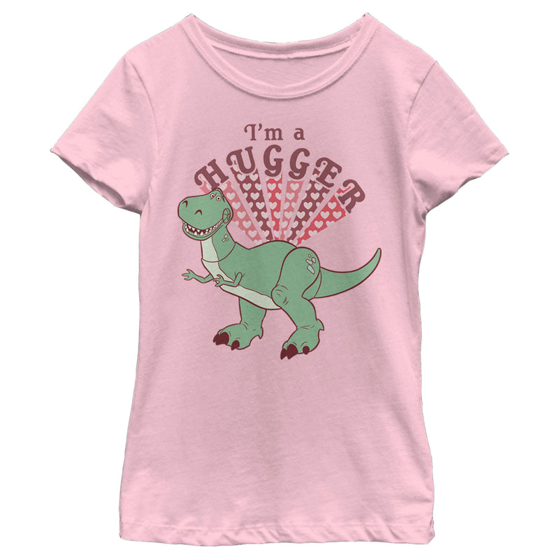 Girl's Toy Story Rex I'm A Hugger Hearts T-Shirt