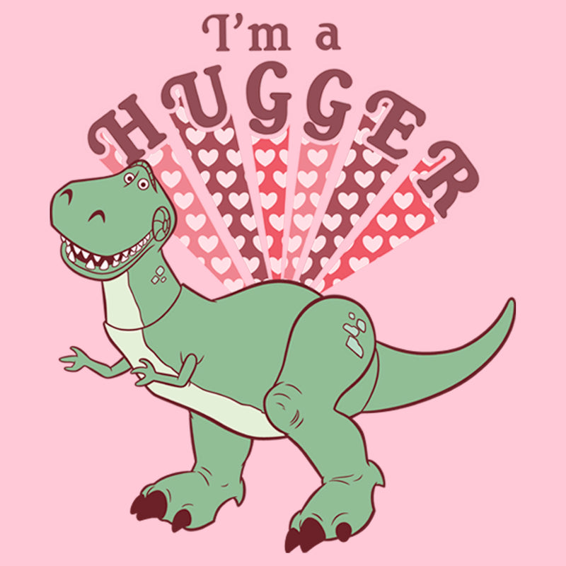 Girl's Toy Story Rex I'm A Hugger Hearts T-Shirt