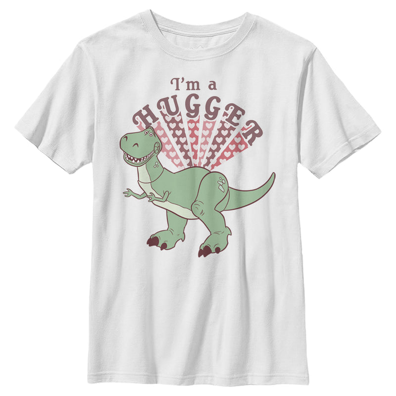 Boy's Toy Story Rex I'm A Hugger Hearts T-Shirt