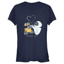 Junior's Wall-E Valentine's Day EVE Sparks Fly T-Shirt