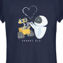 Junior's Wall-E Valentine's Day EVE Sparks Fly T-Shirt