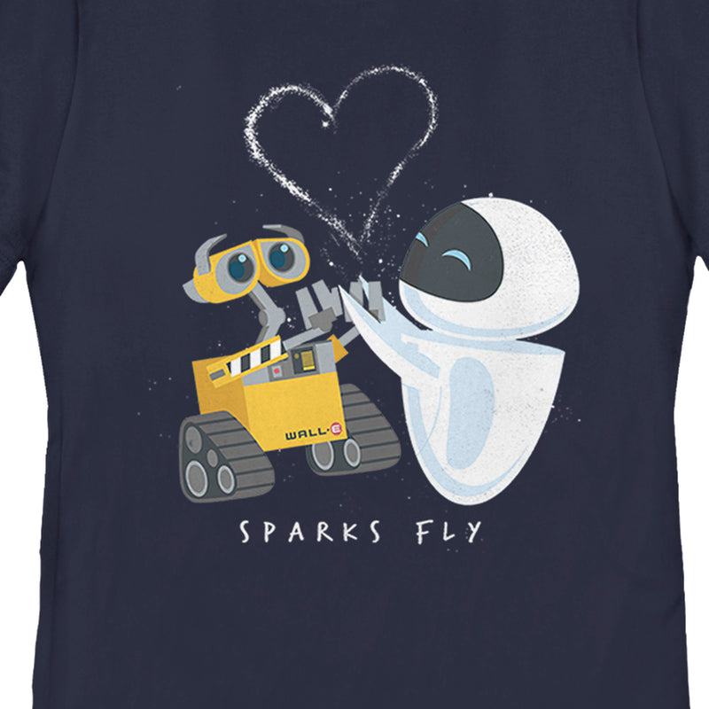 Women's Wall-E Valentine's Day EVE Sparks Fly T-Shirt