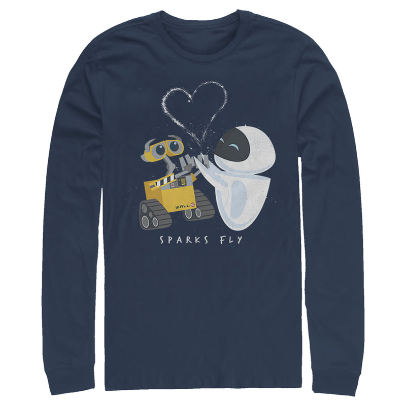 Men's Wall-E Valentine's Day EVE Sparks Fly Long Sleeve Shirt