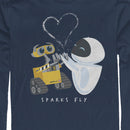 Men's Wall-E Valentine's Day EVE Sparks Fly Long Sleeve Shirt