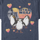 Men's Star Wars: The Last Jedi Valentine's Day Porg Hearts Sketch T-Shirt