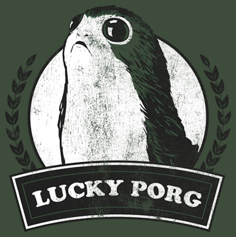 Junior's Star Wars The Last Jedi St. Patrick's Day Lucky Porg Festival Muscle Tee