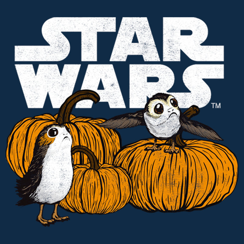 Men's Star Wars: The Last Jedi Pumpkin Patch Porg Long Sleeve Shirt