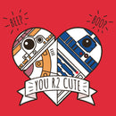 Men's Star Wars: The Force Awakens Valentine's Day Droids You R2 Cute Sweatshirt