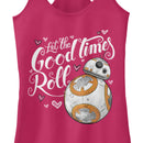 Junior's Star Wars The Force Awakens Valentine BB-8 Good Times Roll Racerback Tank Top