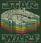 Junior's Star Wars: A New Hope Millennium Falcon Retro Rainbow Stack Festival Muscle Tee
