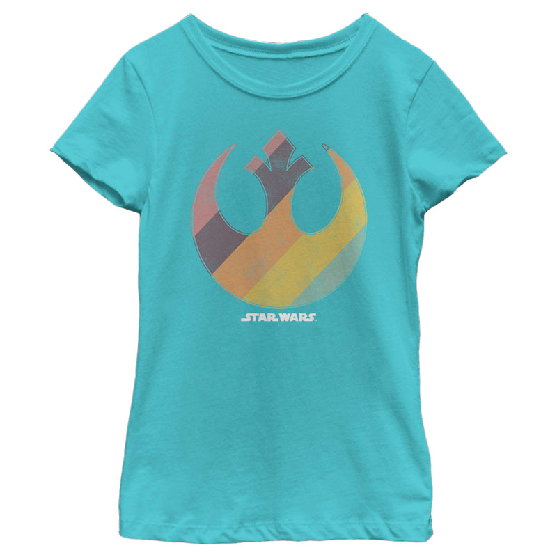 Girl's Star Wars: A New Hope Rainbow Rebel Logo T-Shirt